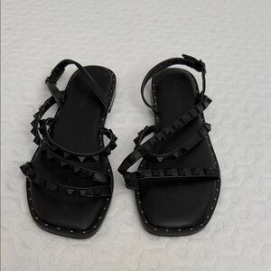 Sincerely Jules Black Studded Sandals
